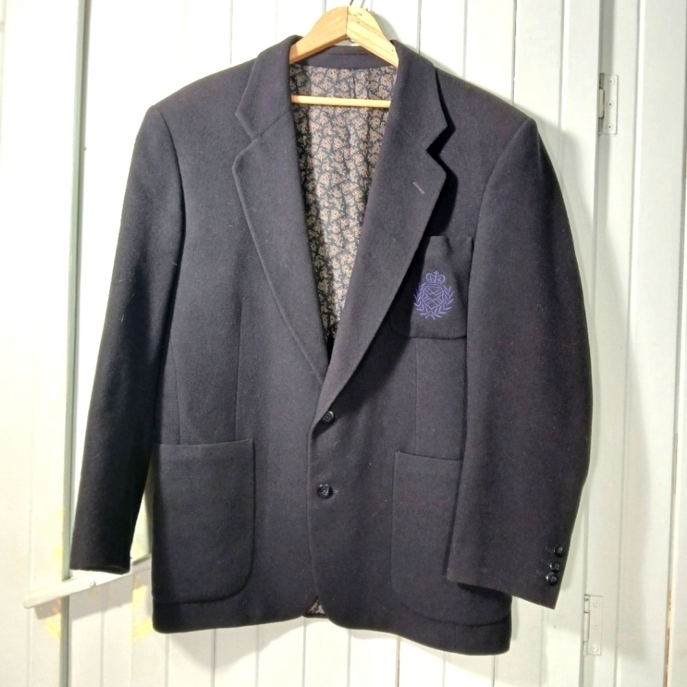 wool/cashmere blend academia blazer